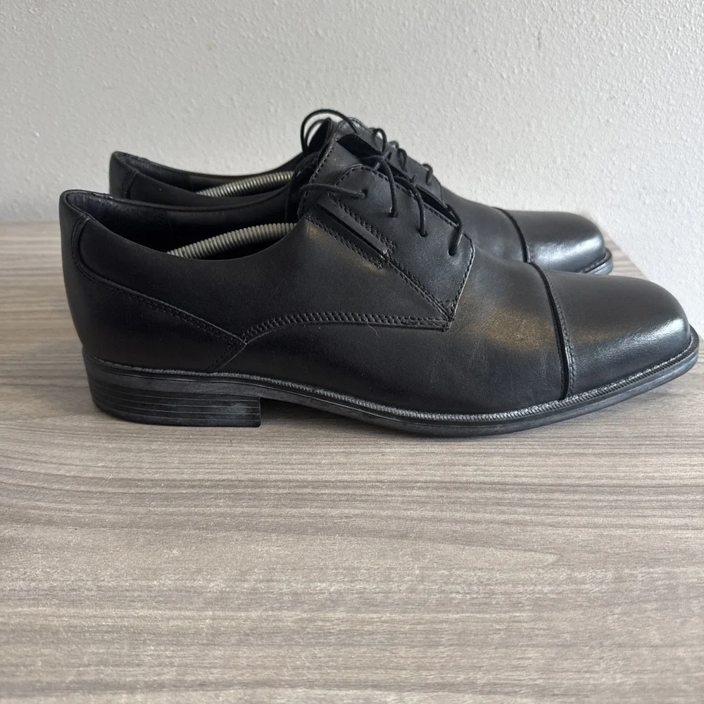 Bostonian Wenham Men's Cap Oxford Black Dress Shoes Sz 13
